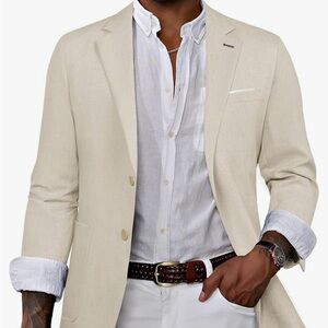 Elegant Men's Beige Blazer